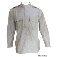 Indian Army Collarless Gray Shirt